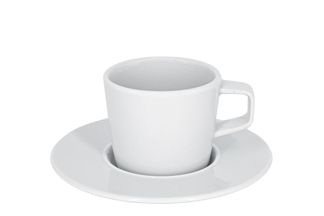 Cappuccinokop en Schotel Palmer White Delight - afbeelding 1