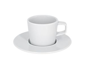 Cappuccinokop en Schotel Palmer White Delight - afbeelding 1