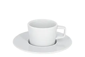 Koffiekop en Schotel Palmer White Delight - afbeelding 1